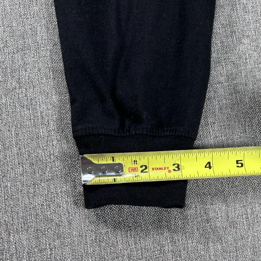 Sada Long Sleeve Shirt Top Men's 2X Crew Neck Black Casual 100% Cotton - Picture 12 of 12